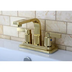 Kingston Brass NuvoFusion 4-Inch Centerset Two-Handle Bathroom Faucet
