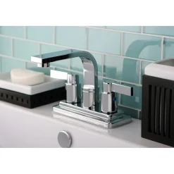 Kingston Brass NuvoFusion 4-Inch Centerset Two-Handle Bathroom Faucet