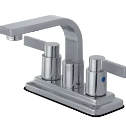 Kingston Brass NuvoFusion 4-Inch Centerset Two-Handle Bathroom Faucet