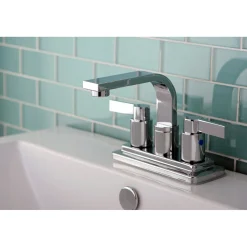 Kingston Brass NuvoFusion 4-Inch Centerset Two-Handle Bathroom Faucet