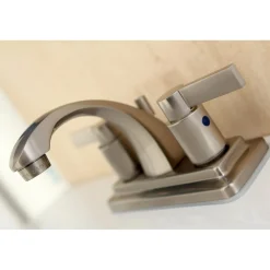 Kingston Brass NuvoFusion 4-Inch Centerset 2-Handle Bathroom Faucet
