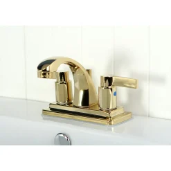 Kingston Brass NuvoFusion 4-Inch Centerset 2-Handle Bathroom Faucet