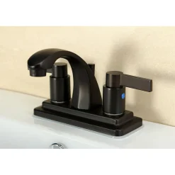 Kingston Brass NuvoFusion 4-Inch Centerset 2-Handle Bathroom Faucet
