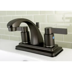 Kingston Brass NuvoFusion 4-Inch Centerset 2-Handle Bathroom Faucet