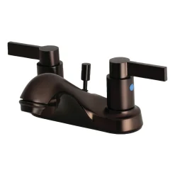 Kingston Brass NuvoFusion 4-Inch Centerset Deck Mount Bathroom Faucet