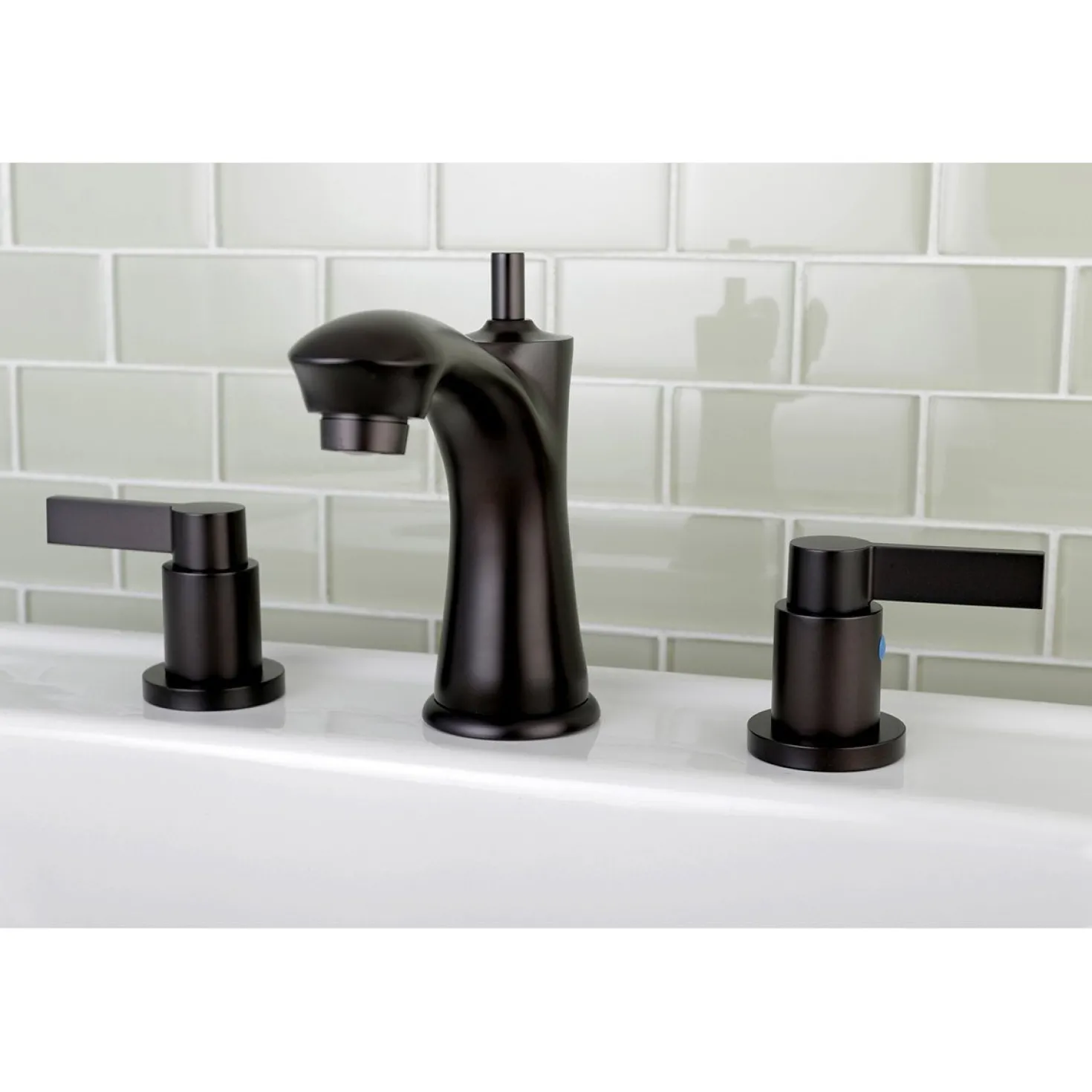 Kingston Brass NuvoFusion 8-Inch Widespread Bathroom Faucet
