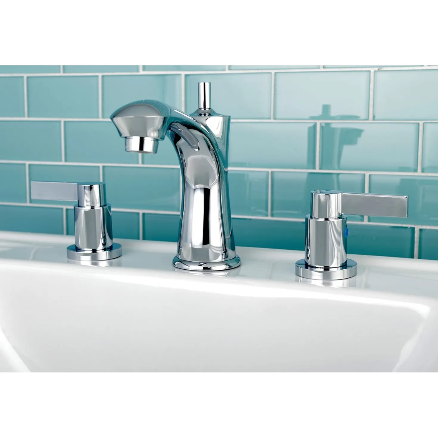 Kingston Brass NuvoFusion 8-Inch Widespread Bathroom Faucet
