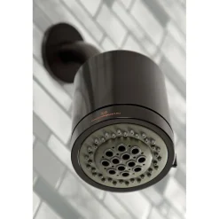 Kingston Brass NuvoFusion Three-Handle Tub and Shower Faucet
