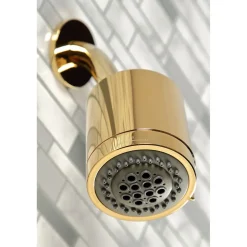 Kingston Brass NuvoFusion Three-Handle Tub and Shower Faucet