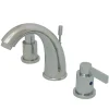 Kingston Brass NuvoFusion 8" to 16" Widespread Double Handle Lavatory Faucet with Brass Pop-up
