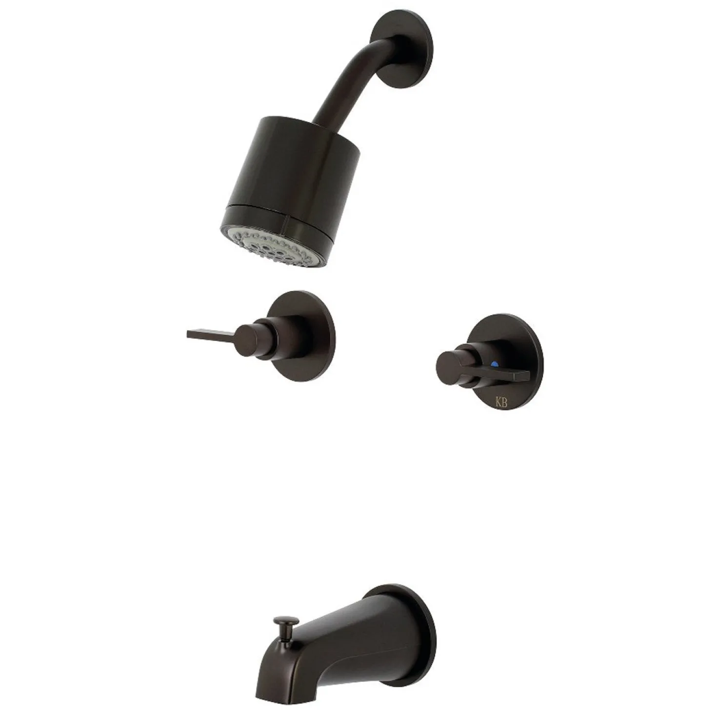 Kingston Brass NuvoFusion Two-Handle Tub and Shower Faucet