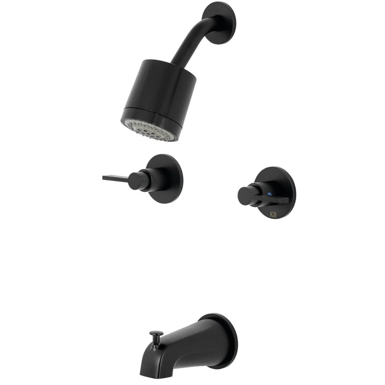 Kingston Brass NuvoFusion Two-Handle Tub and Shower Faucet