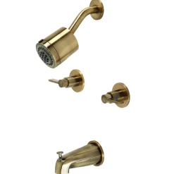 Kingston Brass NuvoFusion Two-Handle Tub and Shower Faucet