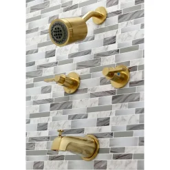 Kingston Brass NuvoFusion Two-Handle Tub and Shower Faucet