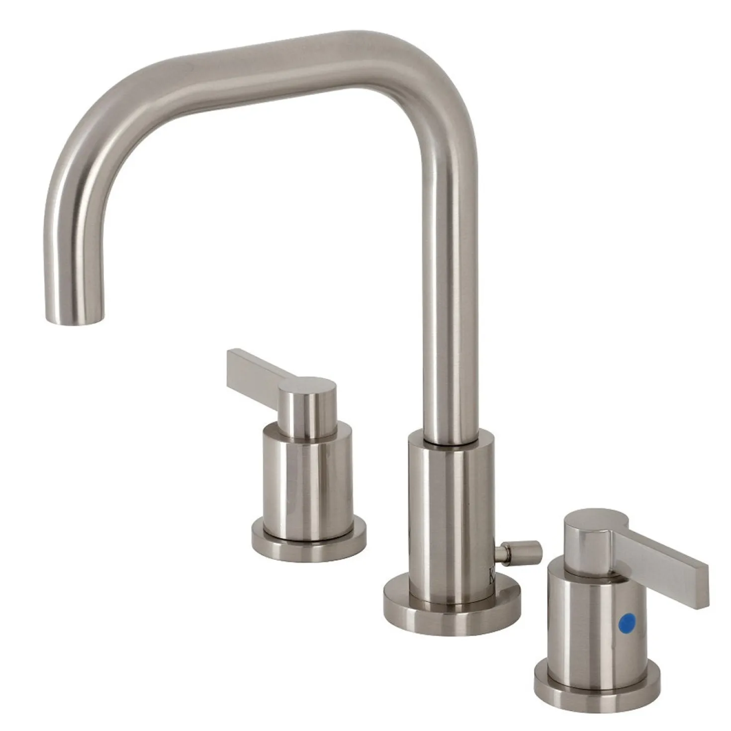 Kingston Brass NuvoFusion Widespread Bathroom Faucet with Brass Pop-Up