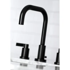 Kingston Brass NuvoFusion Widespread Bathroom Faucet with Brass Pop-Up