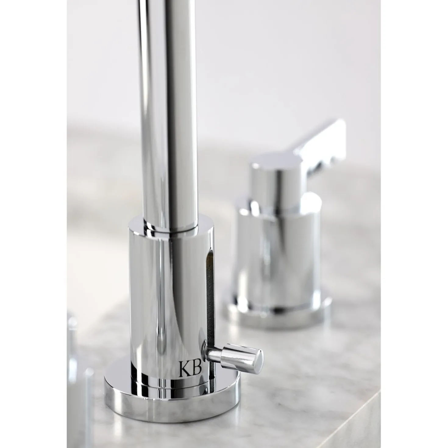 Kingston Brass NuvoFusion Widespread Bathroom Faucet with Brass Pop-Up