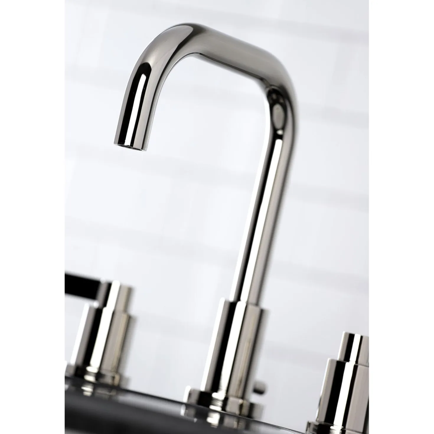Kingston Brass NuvoFusion Widespread Bathroom Faucet with Brass Pop-Up