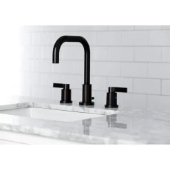 Kingston Brass NuvoFusion Widespread Bathroom Faucet with Brass Pop-Up