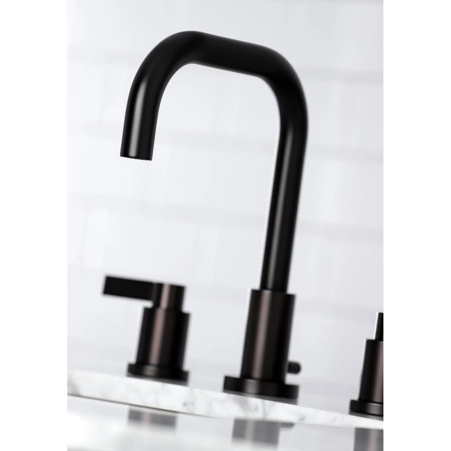 Kingston Brass NuvoFusion Widespread Bathroom Faucet with Brass Pop-Up