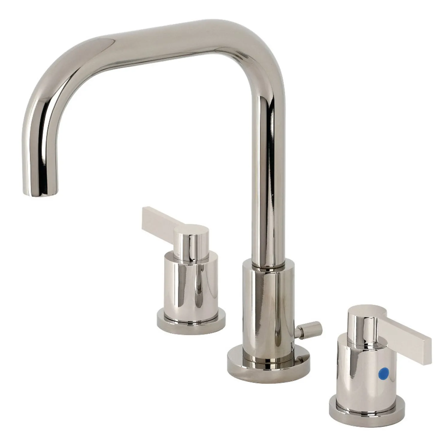 Kingston Brass NuvoFusion Widespread Bathroom Faucet with Brass Pop-Up