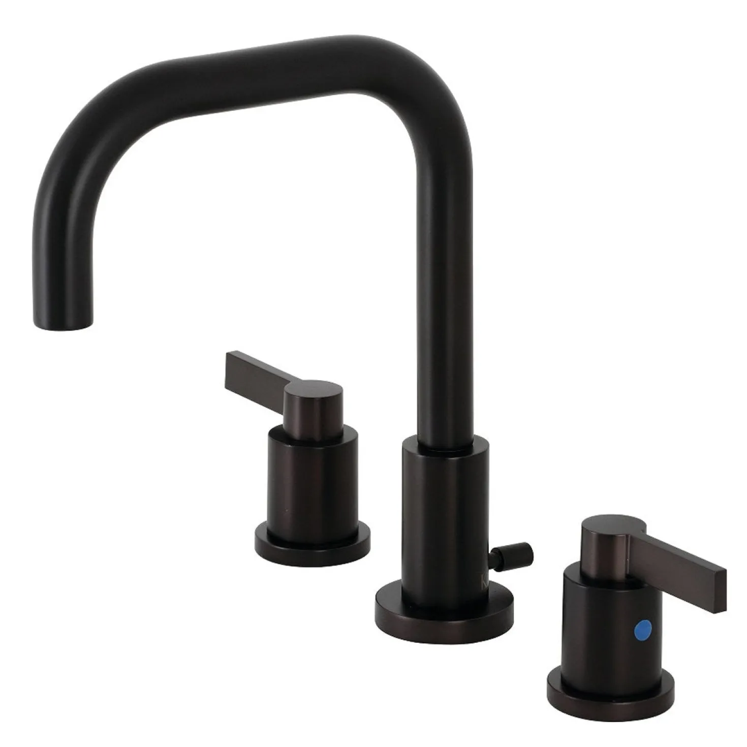 Kingston Brass NuvoFusion Widespread Bathroom Faucet with Brass Pop-Up