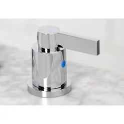 Kingston Brass NuvoFusion Widespread Bathroom Faucet with Brass Pop-Up