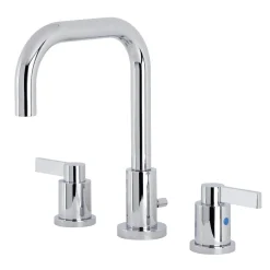 Kingston Brass NuvoFusion Widespread Bathroom Faucet with Brass Pop-Up