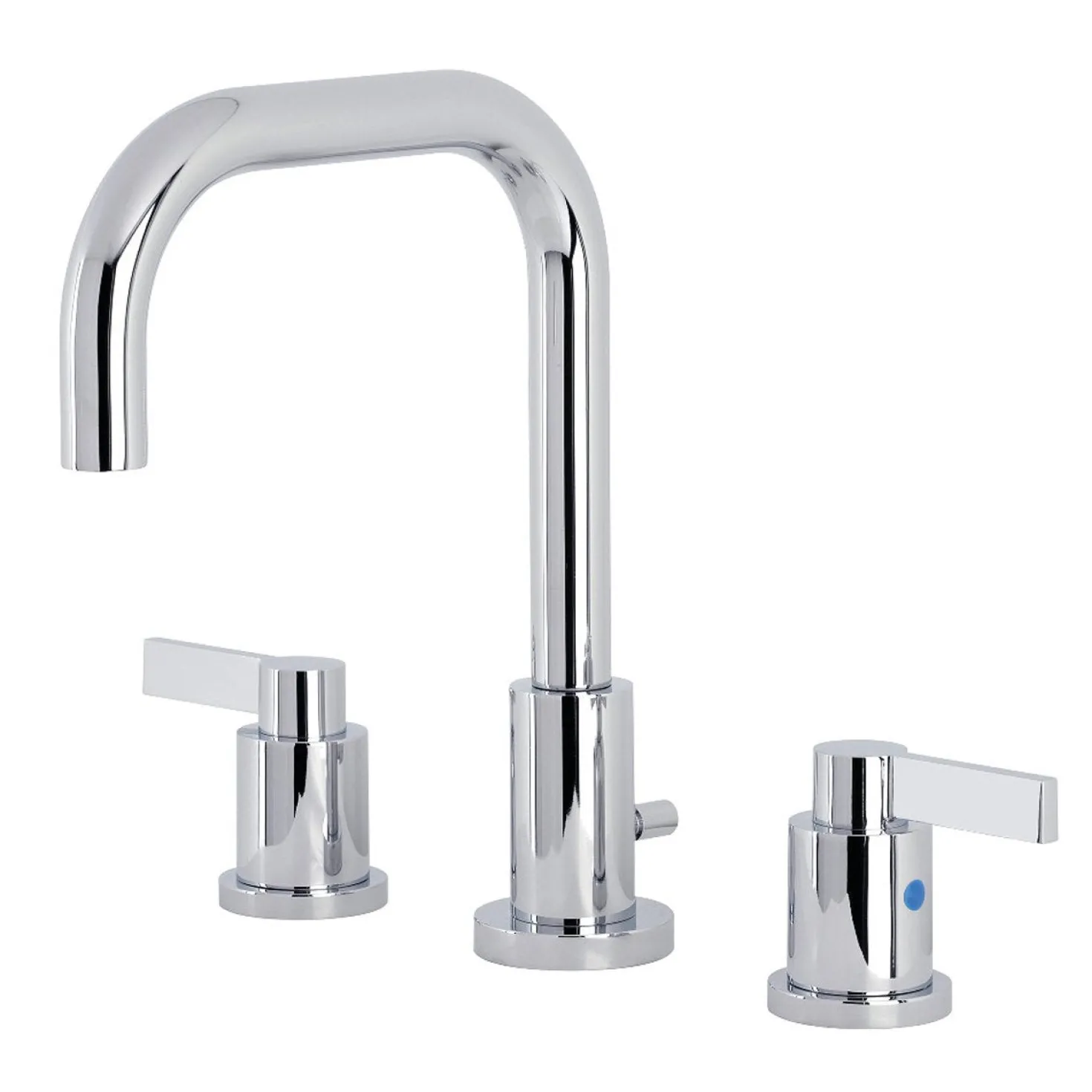 Kingston Brass NuvoFusion Widespread Bathroom Faucet with Brass Pop-Up