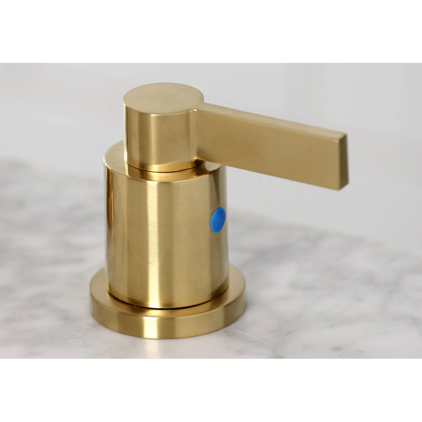 Kingston Brass NuvoFusion Widespread Bathroom Faucet with Brass Pop-Up
