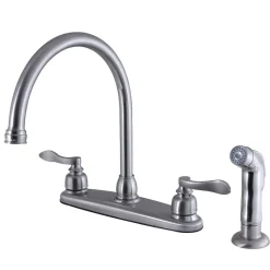 Kingston Brass NuWave French 8" Center Gooseneck Kitchen Faucet