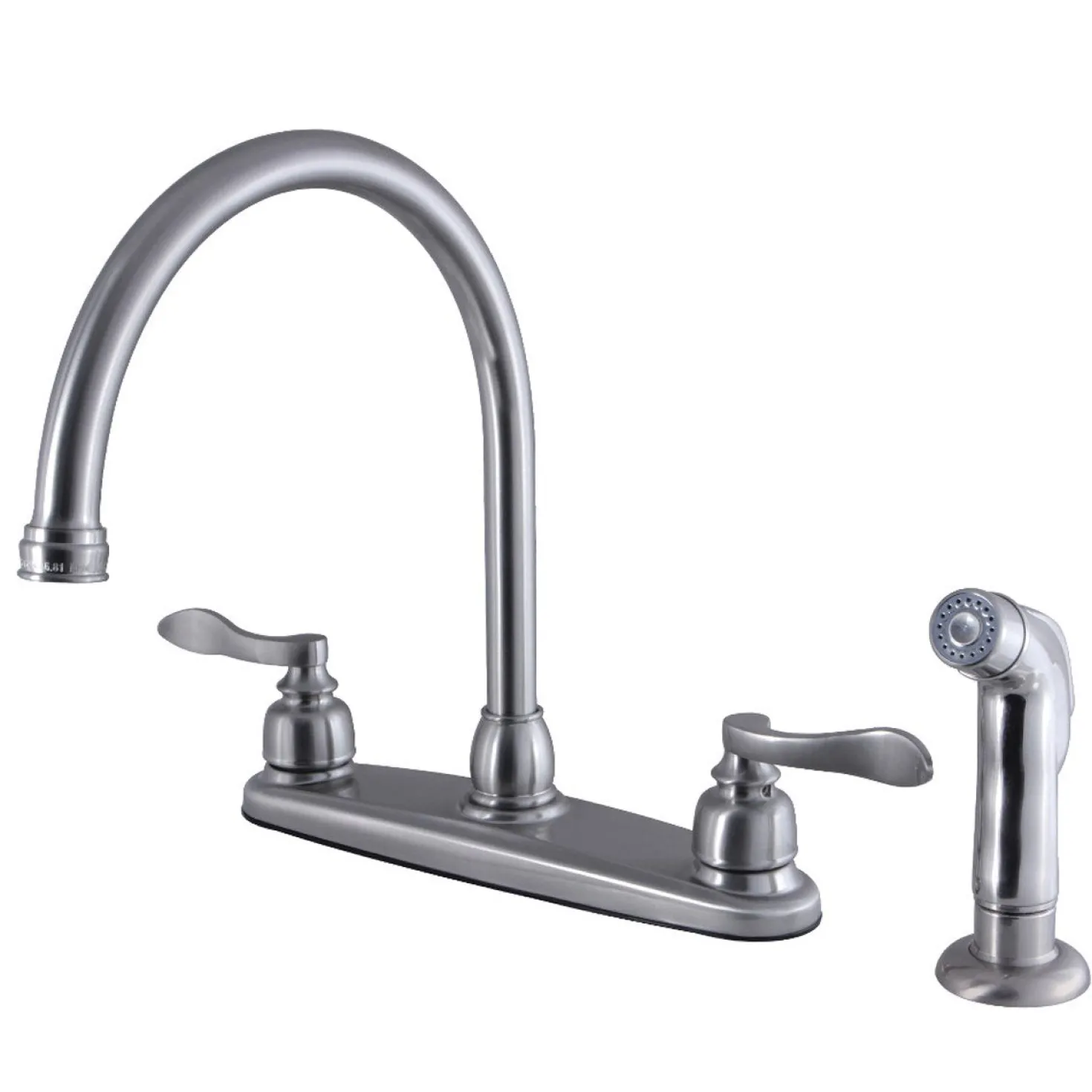 Kingston Brass NuWave French 8" Center Gooseneck Kitchen Faucet