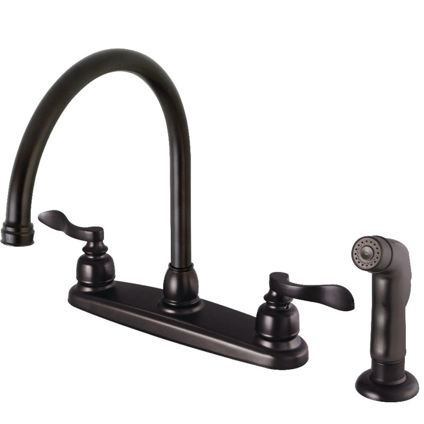 Kingston Brass NuWave French 8" Center Gooseneck Kitchen Faucet