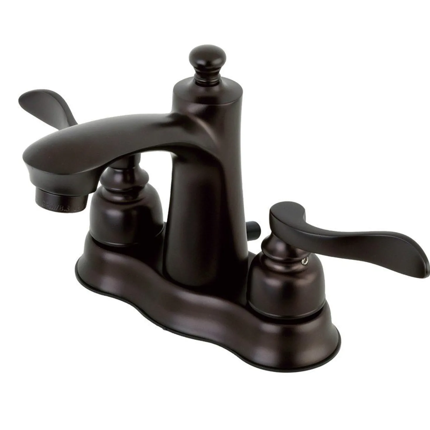 Kingston Brass NuWave French 4-Inch Centerset Deck Mount Bathroom Faucet