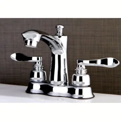 Kingston Brass NuWave French 4-Inch Centerset Deck Mount Bathroom Faucet