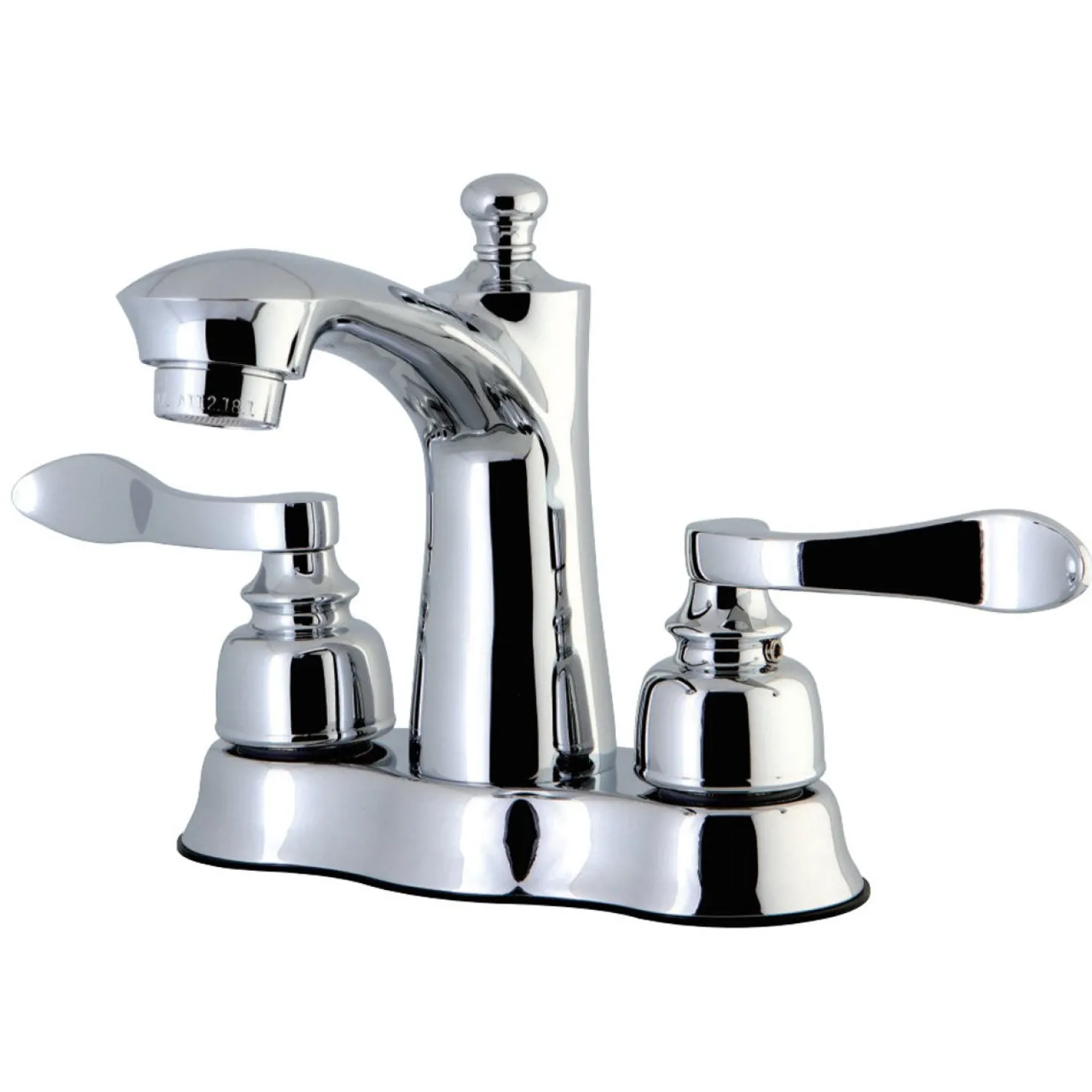 Kingston Brass NuWave French 4-Inch Centerset Deck Mount Bathroom Faucet