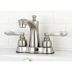 Kingston Brass NuWave French 4-Inch Centerset Deck Mount Bathroom Faucet
