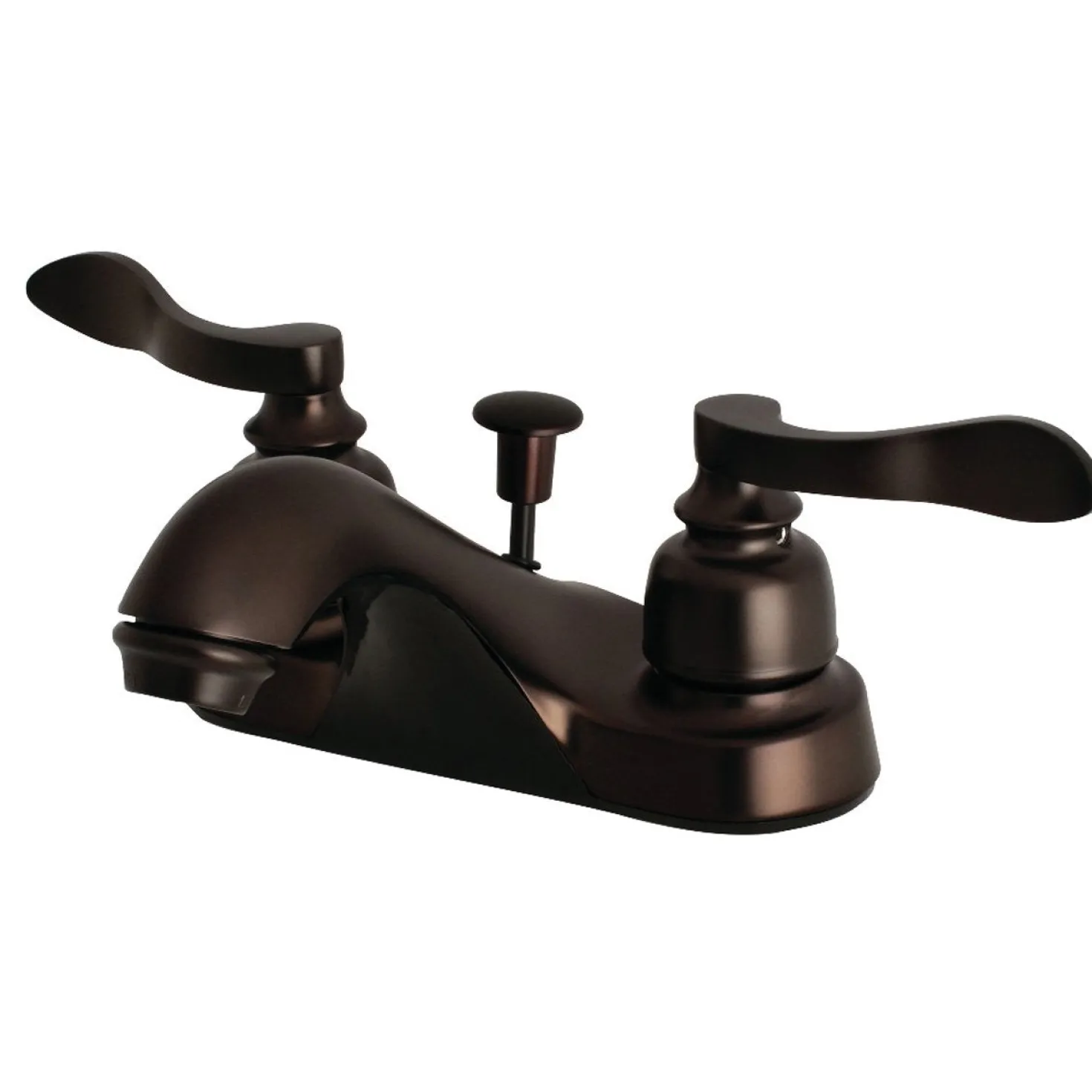 Kingston Brass NuWave French Deck Mount 4-Inch Centerset Bathroom Faucet