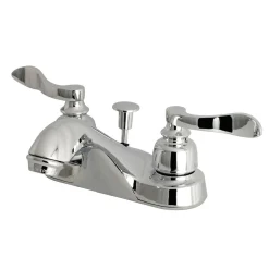 Kingston Brass NuWave French Deck Mount 4-Inch Centerset Bathroom Faucet