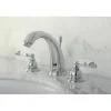 Kingston Brass Nuwave French Two Handle 8" to 16" Widespread Lavatory Faucet with Brass Pop-up