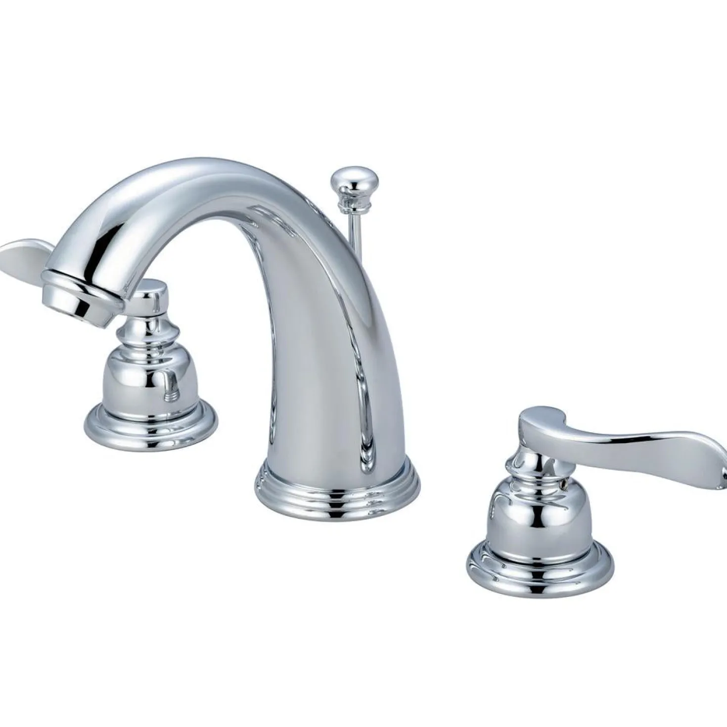 Kingston Brass Nuwave French Two Handle 8" to 16" Widespread Lavatory Faucet with Brass Pop-up