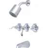 Kingston Brass Nuwave French Three Handle Tub and Shower Faucet