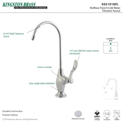 Kingston Brass NuWave French Single Handle Water Filtration Faucet