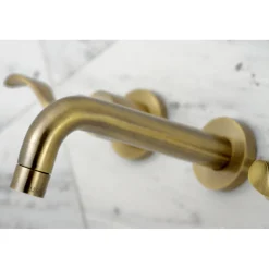 Kingston Brass NuWave 2-Handle Wall Mount Bathroom Faucet