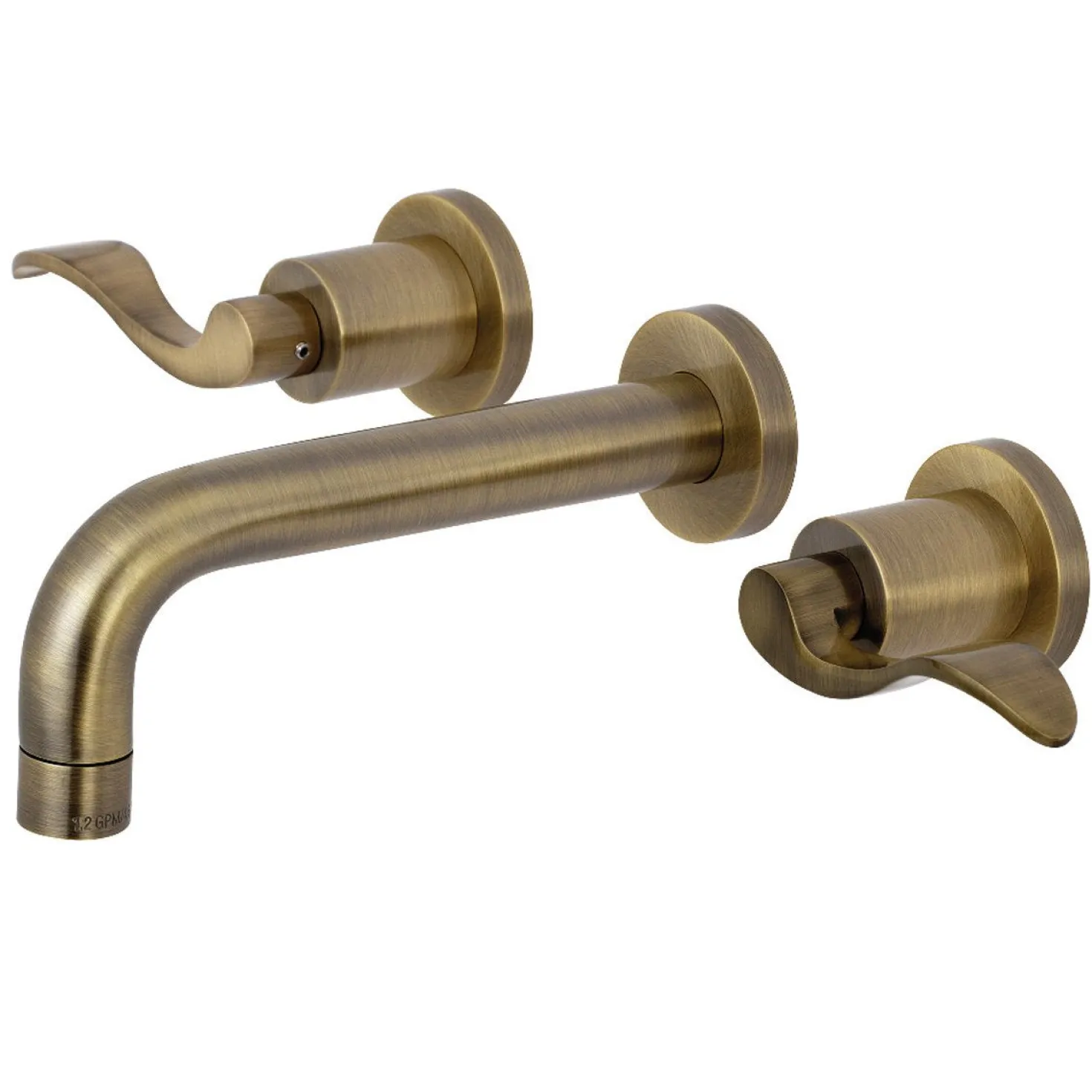 Kingston Brass NuWave 2-Handle Wall Mount Bathroom Faucet
