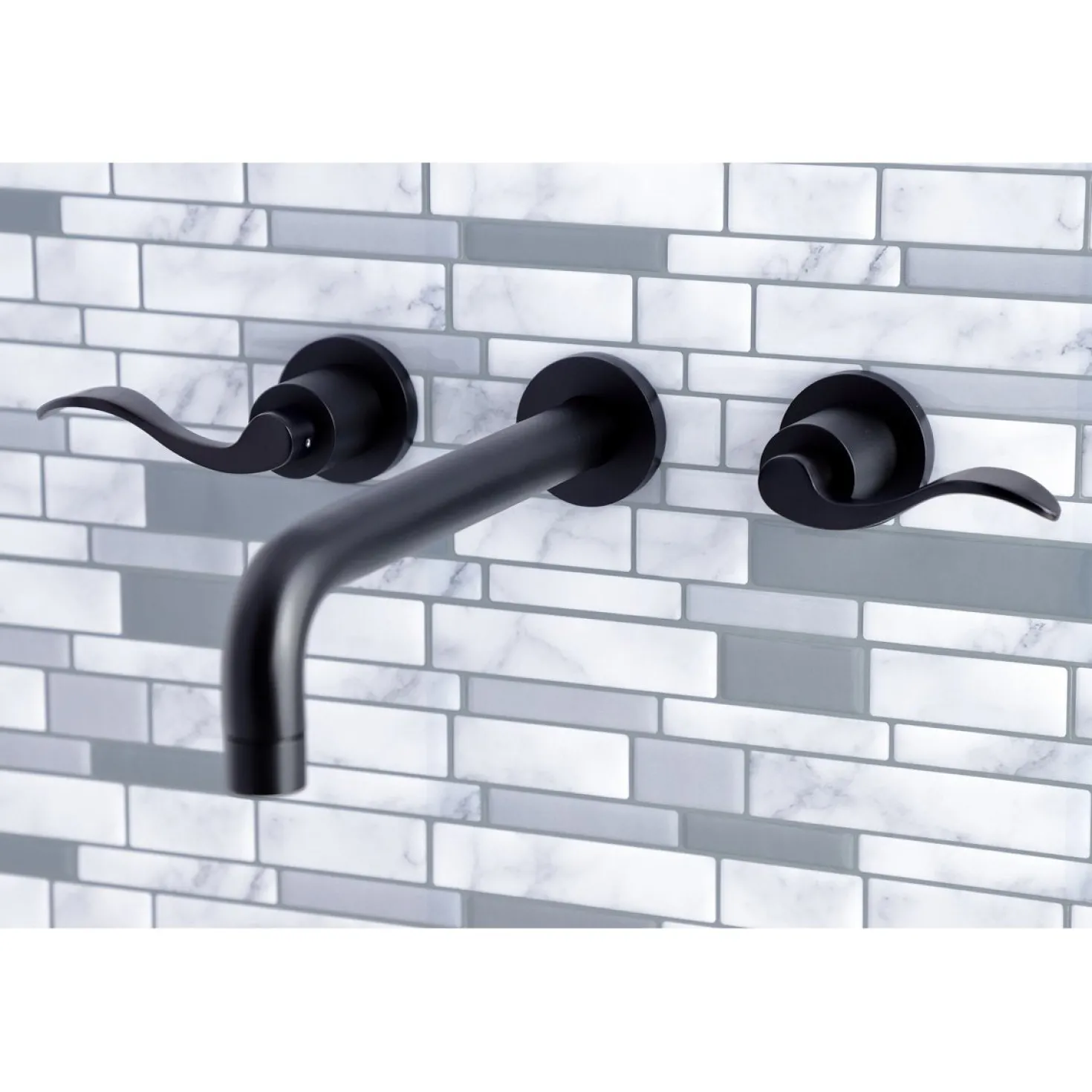 Kingston Brass NuWave 2-Handle Wall Mount Roman Tub Faucet