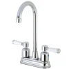 Kingston Brass Paris 4" Centerset High-Arch Spout Bar Faucet