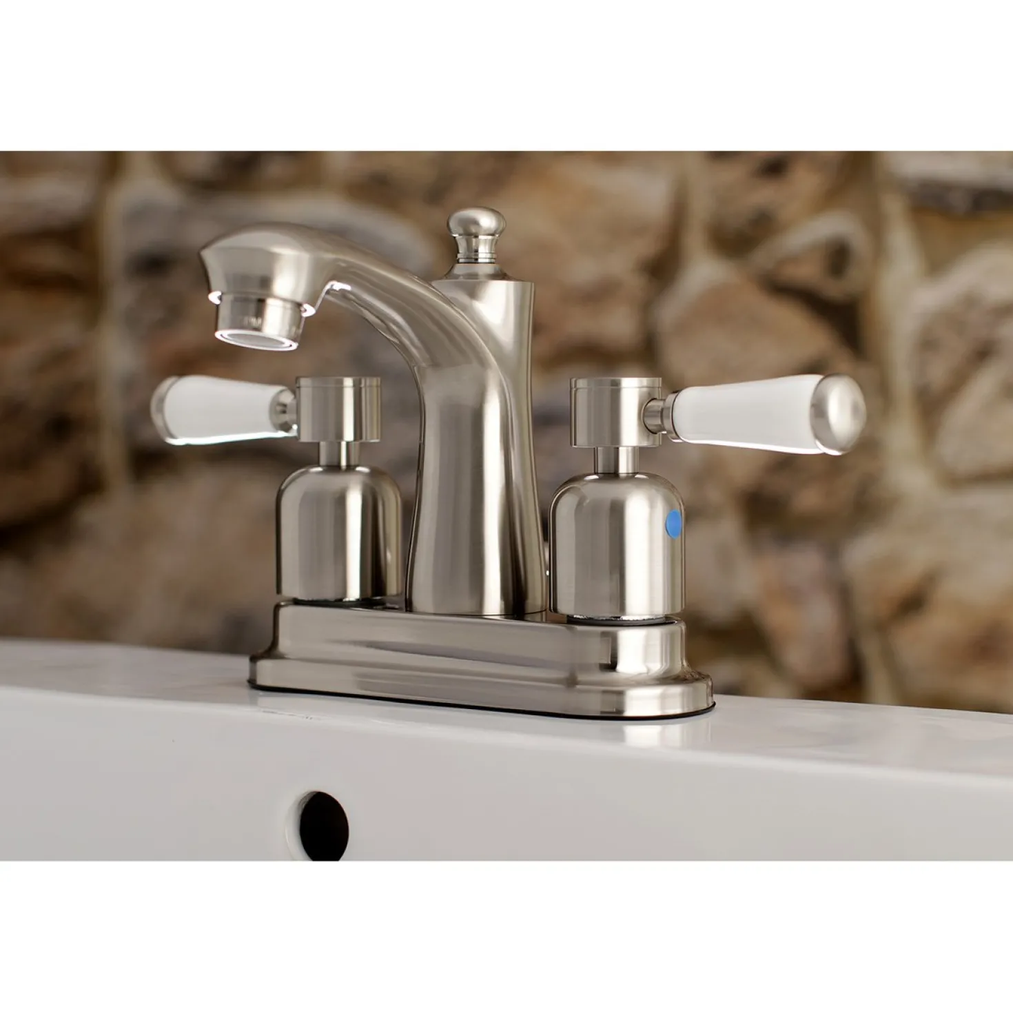 Kingston Brass Paris 4" Centerset Deck Mount Bathroom Faucet