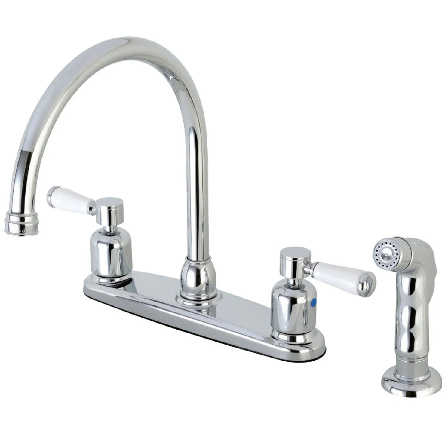 Kingston Brass Paris Deck Mount Centerset Kitchen Faucet