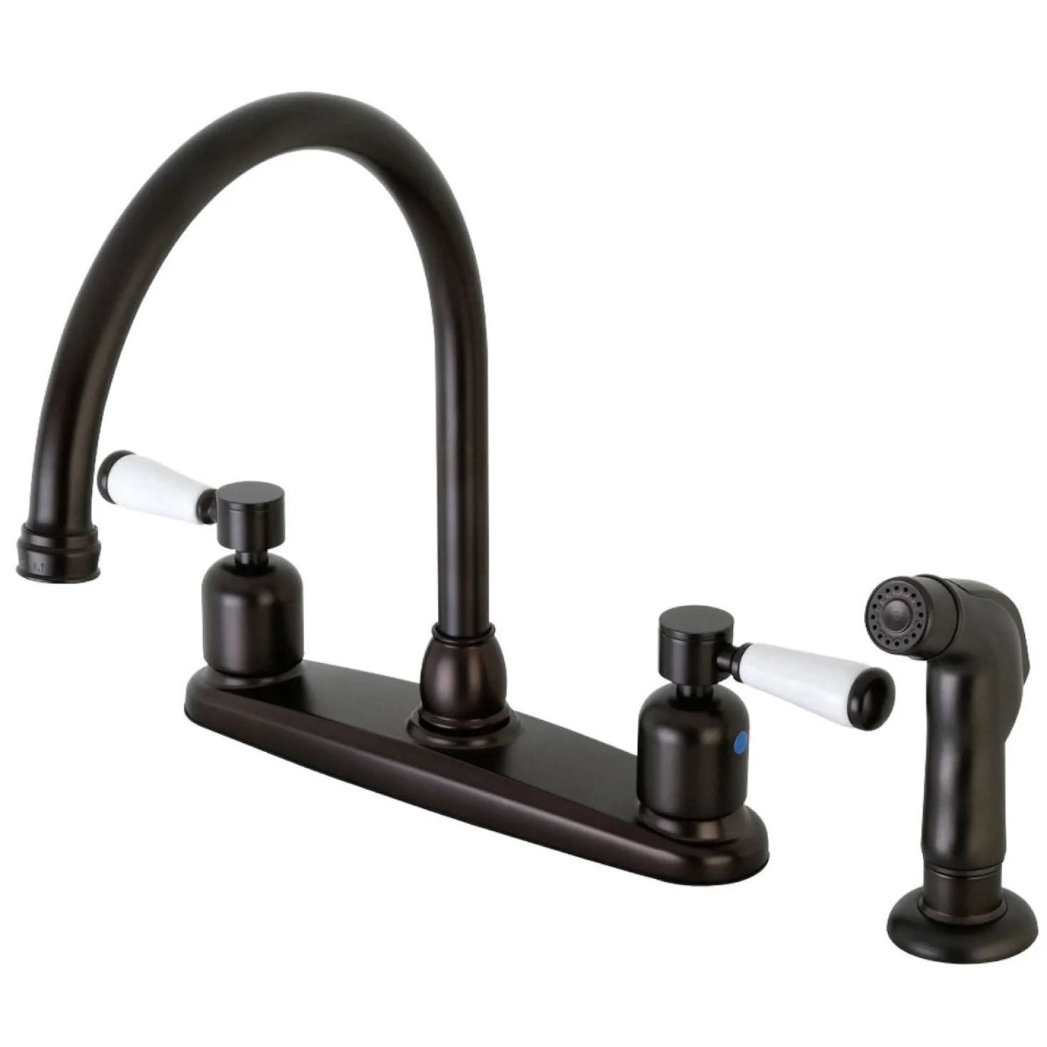 Kingston Brass Paris Deck Mount Centerset Kitchen Faucet